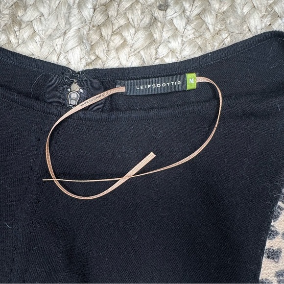 Anthropologie Leifsdottir Rabbit Hair Sleeves Wool Cashmere Sweater Size Medium - Picture 10 of 11